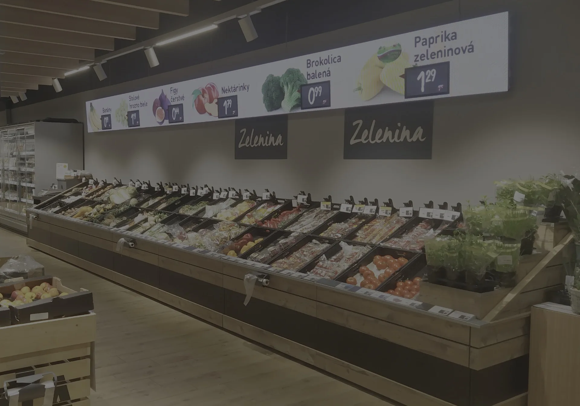 Billa in-store retail screen